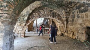 The arches holding the rooms above
