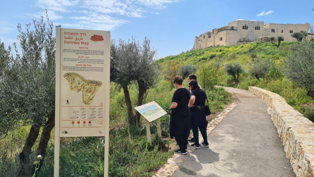 The fortress way and a view North