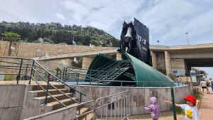 On the INS Dakar  conning tower at the entrance to the museum  - Naval Museum