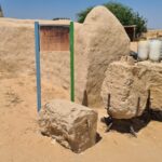 Concrete border stones which marked the area purchased by JNF