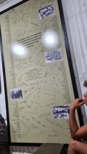 The signatures of all the workers in the factory during the years..- Ayalon institute