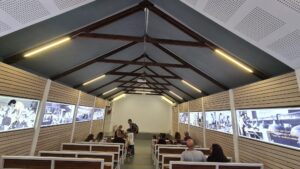 A warehouse which now used to show the movie on Ayalon institute