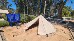 The tents the members of the Kibbutz lived in
