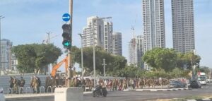 Drafted soldiers in Tel-Aviv 