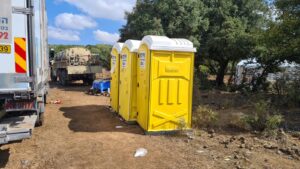 The chemical toilets that we had. Unlike the summer camp, I did not use those here, but I went to nature*