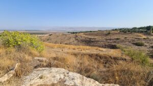 The view looking east on Golan Heights