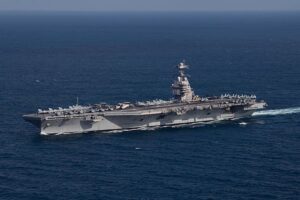 USS Gerald R. Ford (CVN-78) aircraft carrier on its maiden journey towards Israel - world war iii