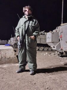 Wearing a Hermonit during a guarding in the base and enjoying the benefits of this onesie coat.