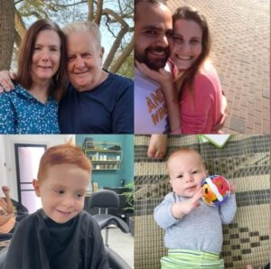 From top left, clockwise: Margit Silverman and her husband Yosi Shnaider; their daughter Shiri Bibas and her husband Yarden; Bibas’ son Kfir, Bibas’ son Ariel. (Source: CNN) Yaffa Adar