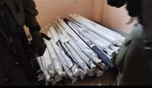 Grad rockets that were found UNRAWA boxes (Source: IDF Speaker)