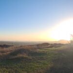 Looking south with the blade - wind farm