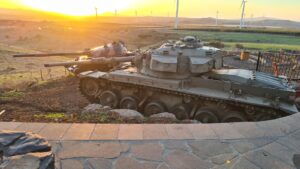 An Israeli Centurion tank and a Syrian T-62 - valley of tears 