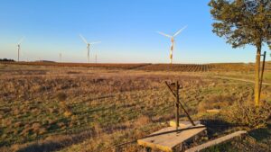 The new wind turbines of Golan heights from the site