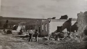 The ruined remains of the place on 1948
