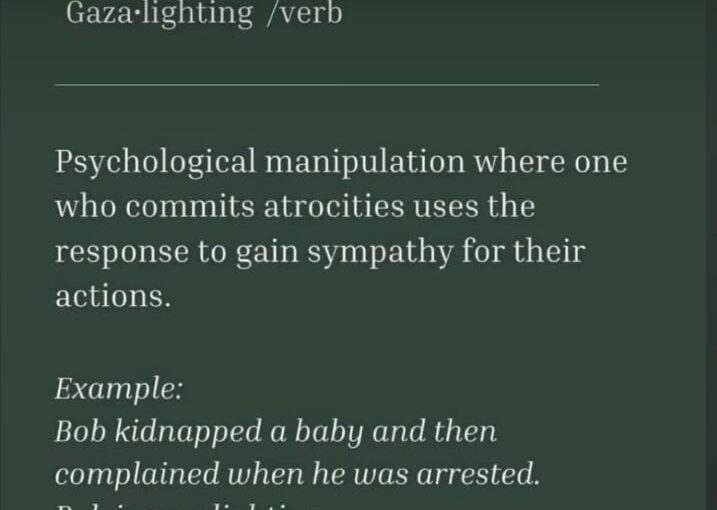 Gazalighting – 96th day of war