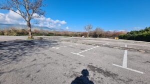 The empty parking lot