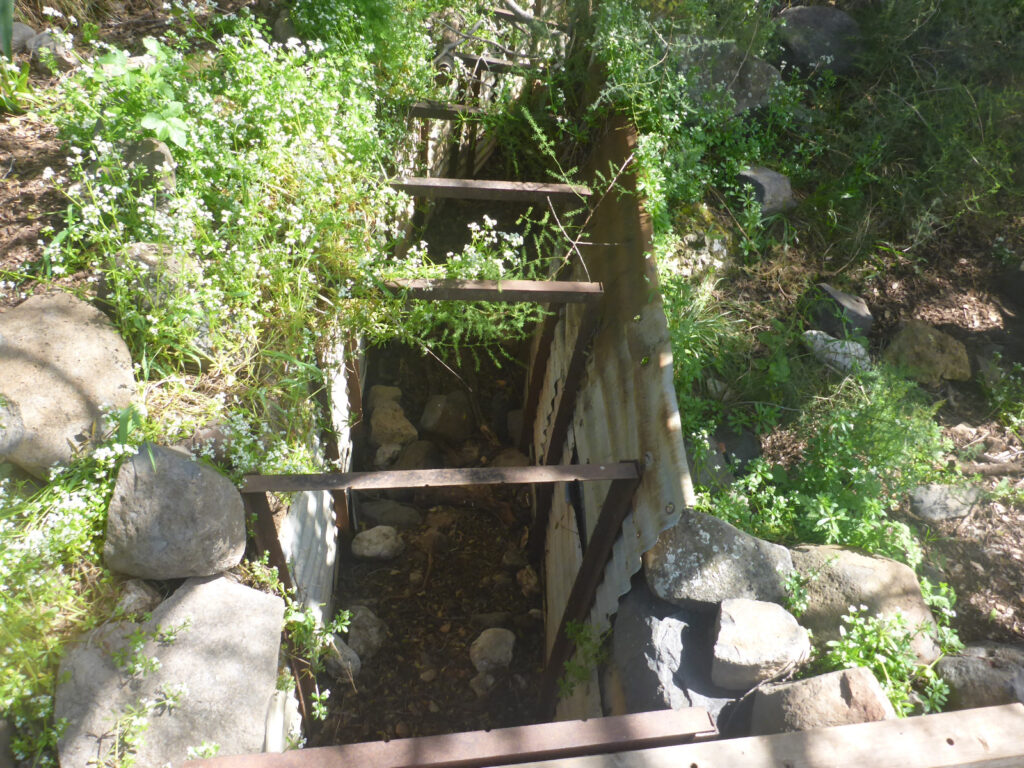 Fighting tunnels along hiking route. Those are from the time before the Six Day War, when the border between Israel and Syria was below the Tel.