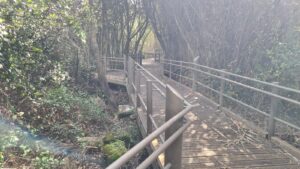 The accessible route inside the nature reserve