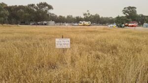 A fenced area used for research by the Hebrew University