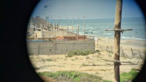 The road along the sea, where the child corpse was left behind and the Palestinians tried to pick it up