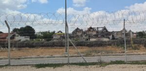 The houses of the Kibbutz along the North fence - Be'eri 