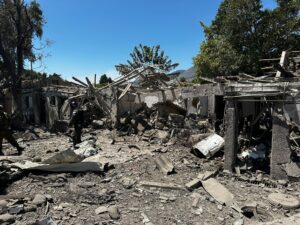 The destruction one Burkan rocket did in Gibor base in Qiryat Shmona