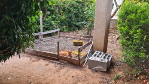 Some hollow concrete blocks in our building garden, Those can be great for Hanamex jerricans we will get soon - triggering 