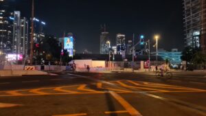The road down to Ayalon highway is closed