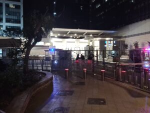 HaKirya Begin gate itself , which closed during the protests