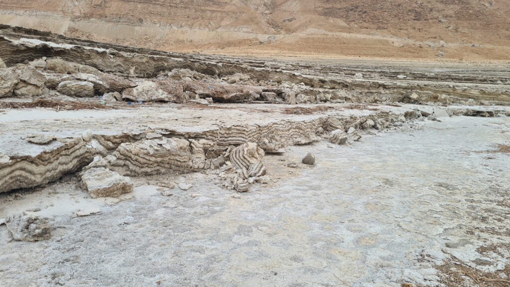 Layers of clay and salt - kedem hot springs