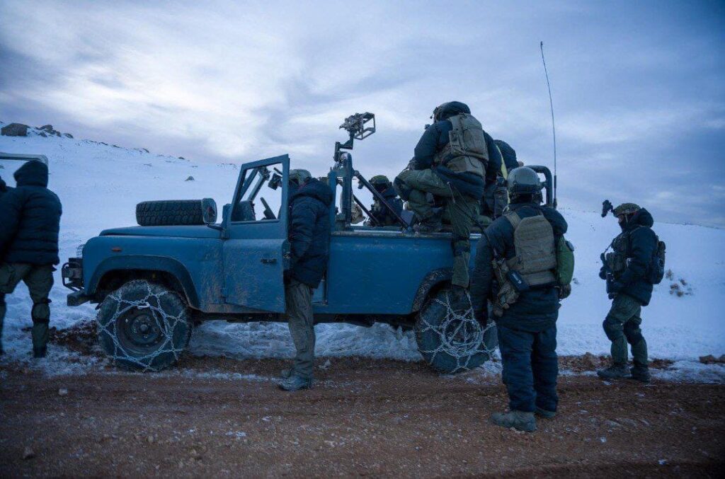 Shaldag unit soldiers on their vehicles which they climbed to the Hermon Crown (Source: Lelotsenzura in  Telegram)