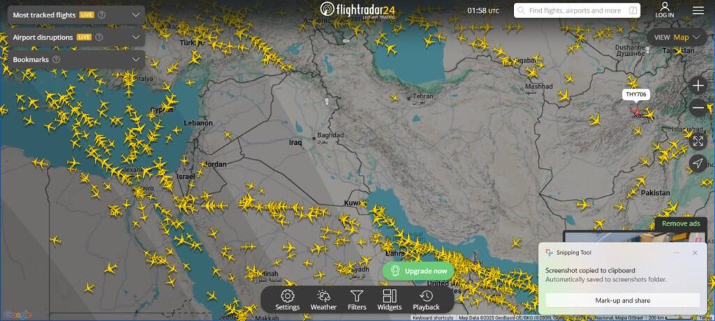 An open-air corridor from Israel to Iran