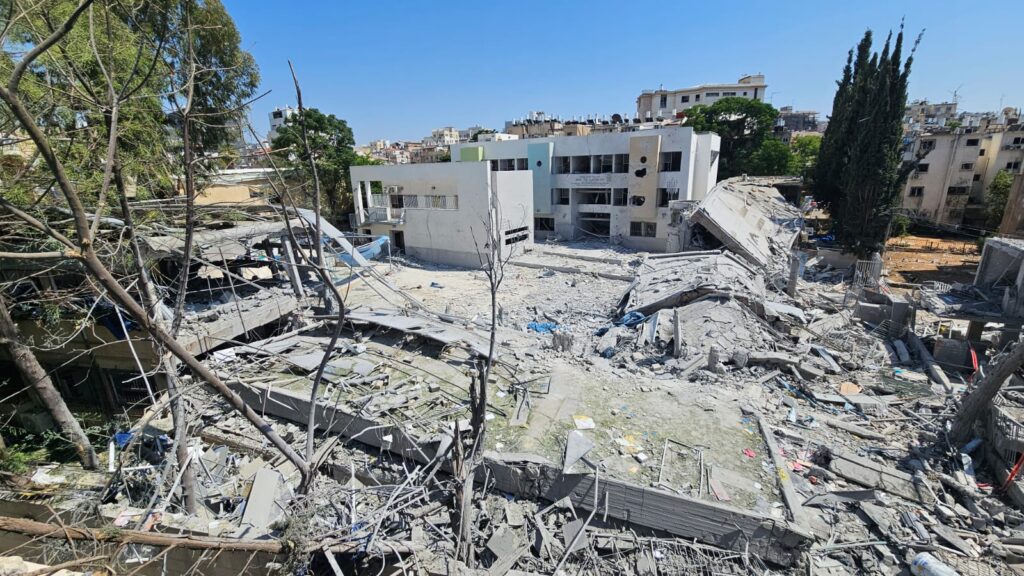 School buildings in Bnei Barak that were hit directly by an Iranian missile on 16.06.2025 