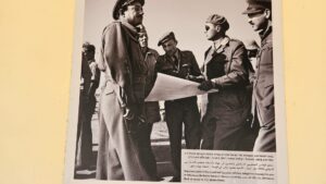 Armistice Commission building - Representative of the Israeli and Egyptian military delegations touring the area