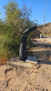 Side view of the memorial