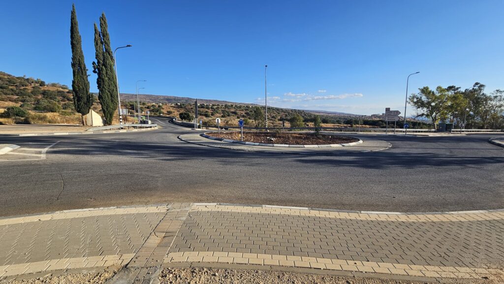 Looking south-east from the junction
