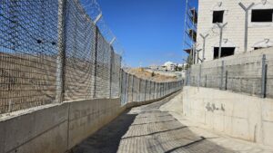 The road above the Hasbani north of the walkway, it is mostly a security road and not nice to walk