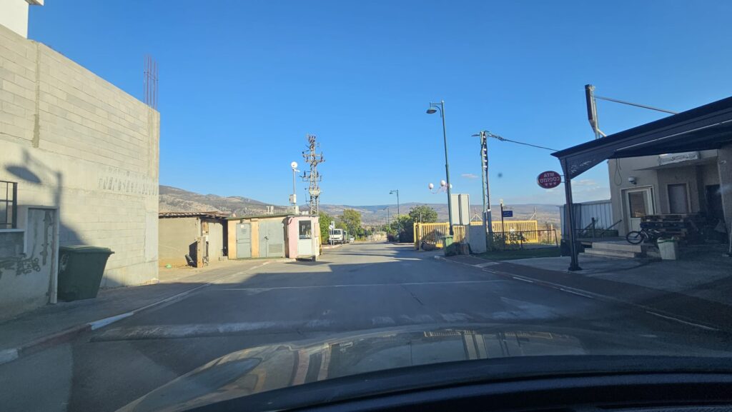 The gate of Ghajar on the way out, which used to be closed by IDF to prevent access to the village