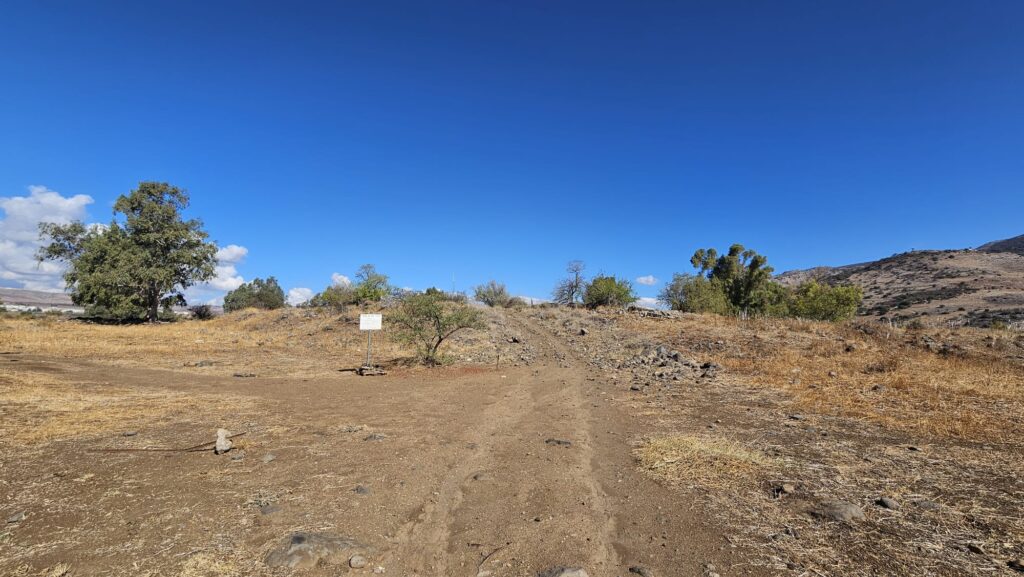 The remains of the village and the Syrian post
