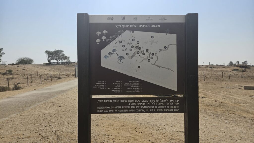 Mizpe Revivim on name of Yosef Weitz