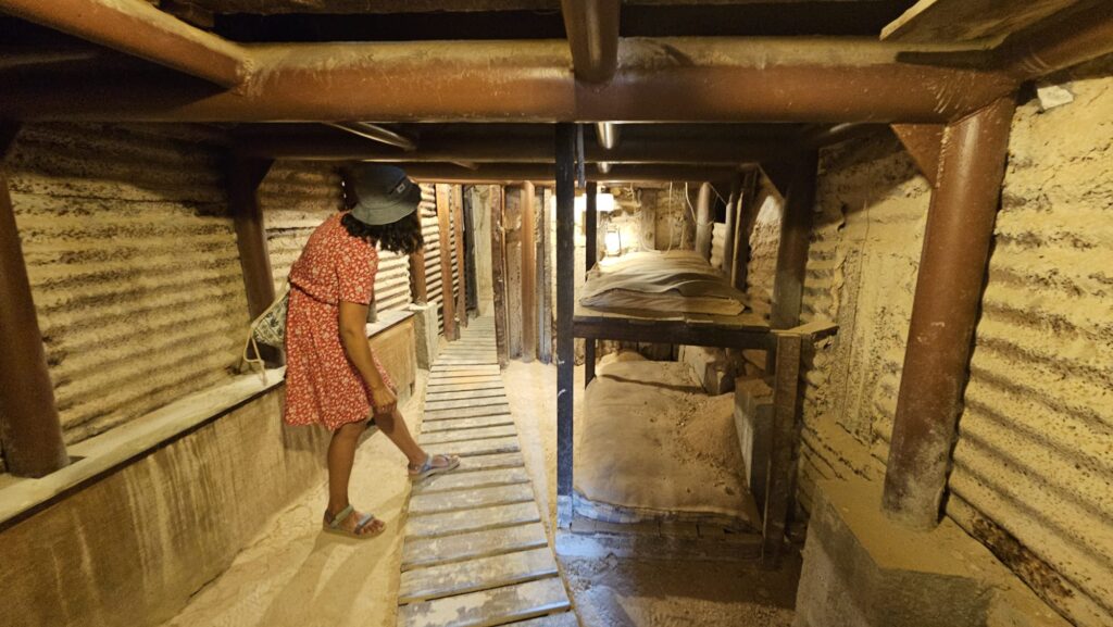 Inside the small cave