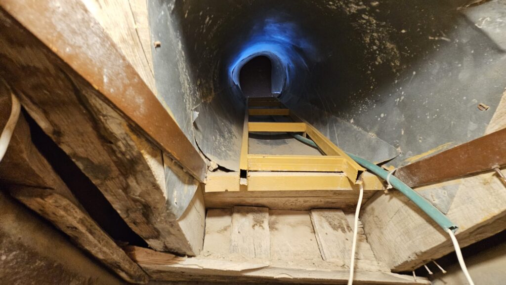 Inside the small cave