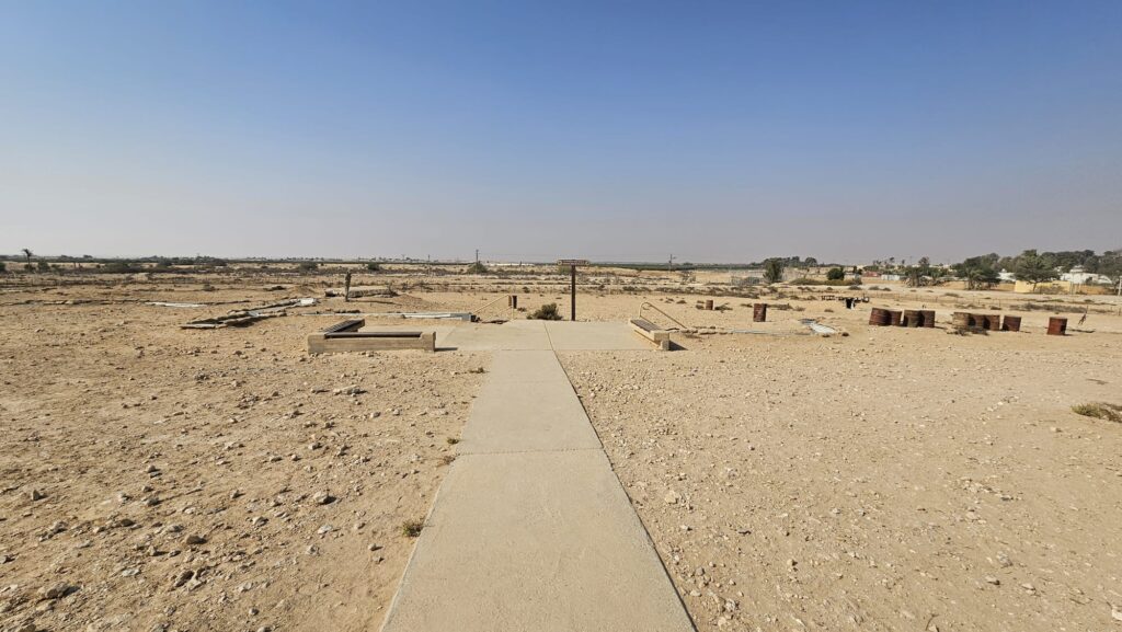 Getting in the connecting trenches, that were renovated and a note saying Revivim is rain.