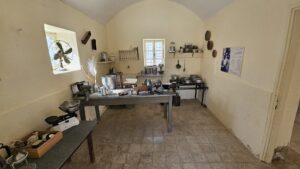 The kitchen and dining room