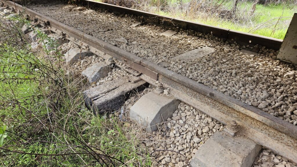 The railway tracks - old, but not sure those are the original that had been upgraded