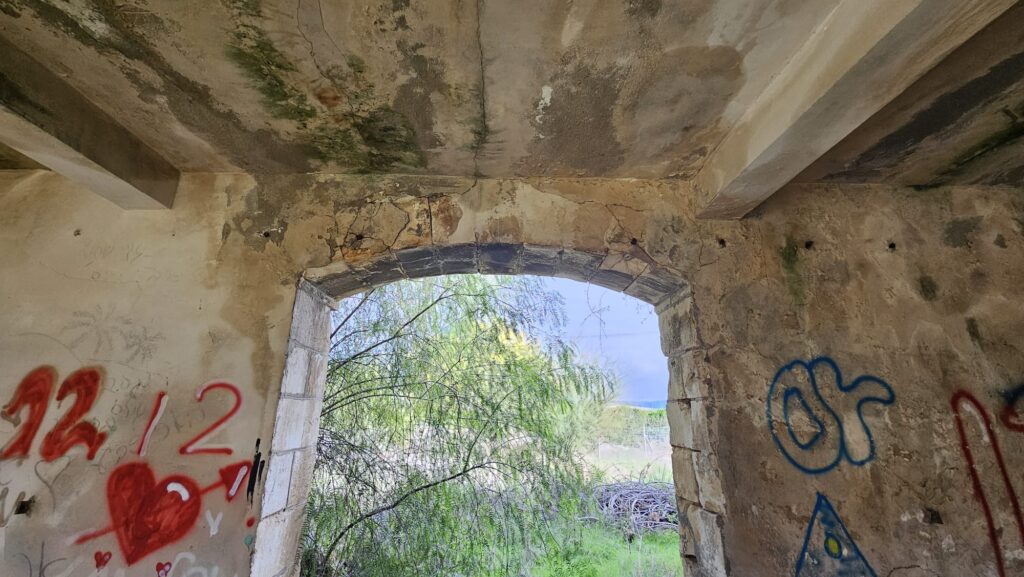 Inside the station building