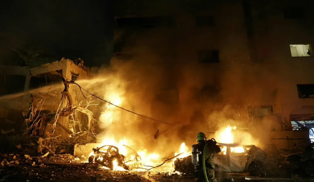 Ground Zero of the hit of an Iranian ballistic missile in Tel Aviv today (Source: Haaretz.com)
