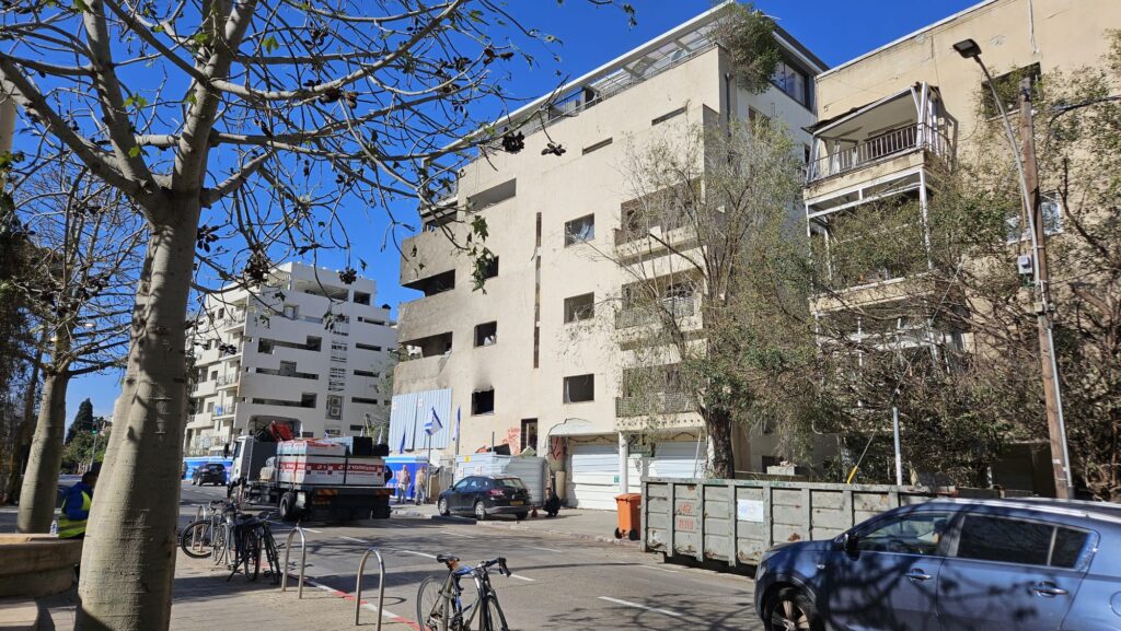 The location of the hit of the Iranian ballistic missile in Tel-Aviv (the building that damaged mostly was demolished by the municipality)  
