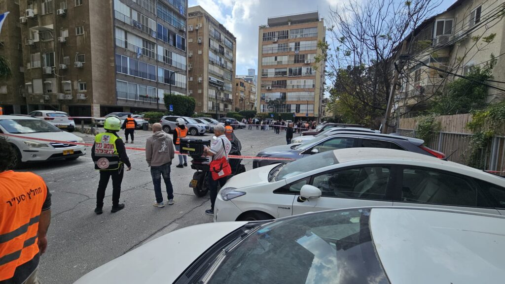 The location of an interception fragment that hit a building behind our house, and luckily did not smashed my car window.