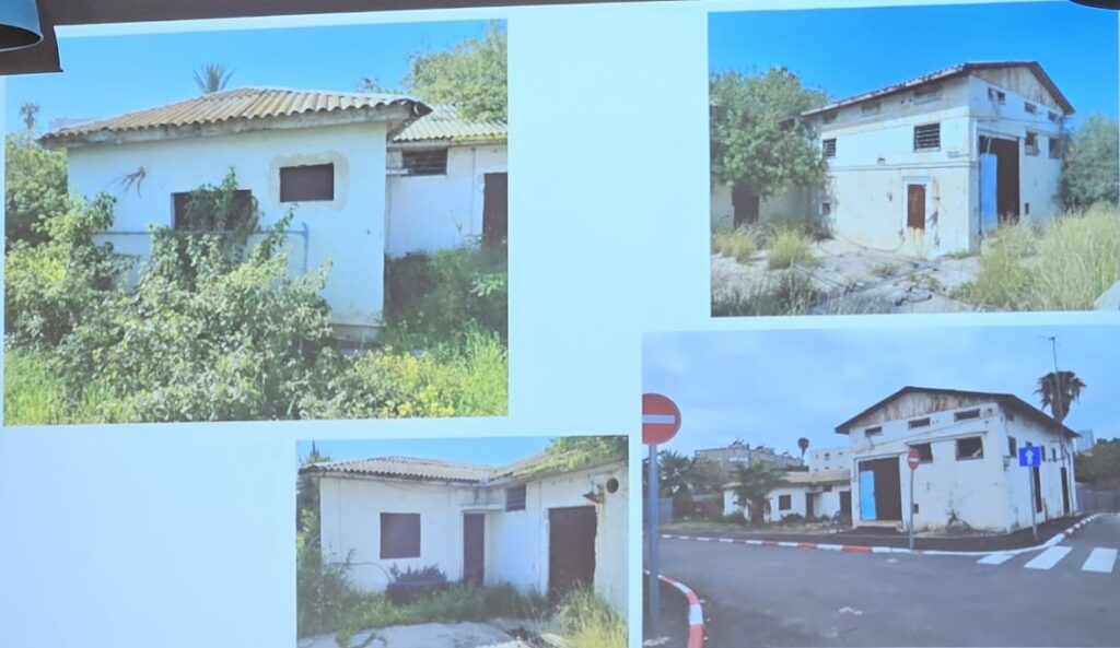 The building before and during renovation